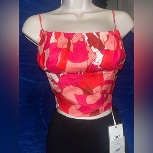 Runway tank top,size (Large )Fuchsian Floral